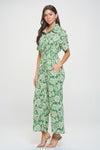 Floral Leaf Overall - Green