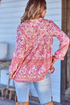 Leena Print Casey Blouse Pink