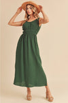 Darci Open Back Dress - Emerald