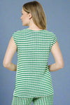 Terry Mixed Stripe Top - Green