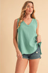 Nasia Gauze Tank - Sage