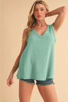 Nasia Gauze Tank - Sage