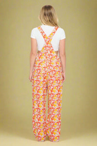 Wild Mushroom Print Overall - Red