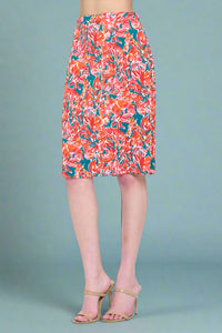 Vintage Floral Skirt - Red