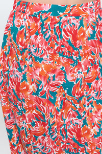 Vintage Floral Skirt - Red