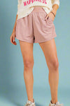 Back Ruffle Casual Short - Mauve