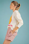 Back Ruffle Casual Short - Mauve