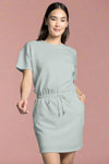 Millie Tie Waist Dress - Dusty Jade
