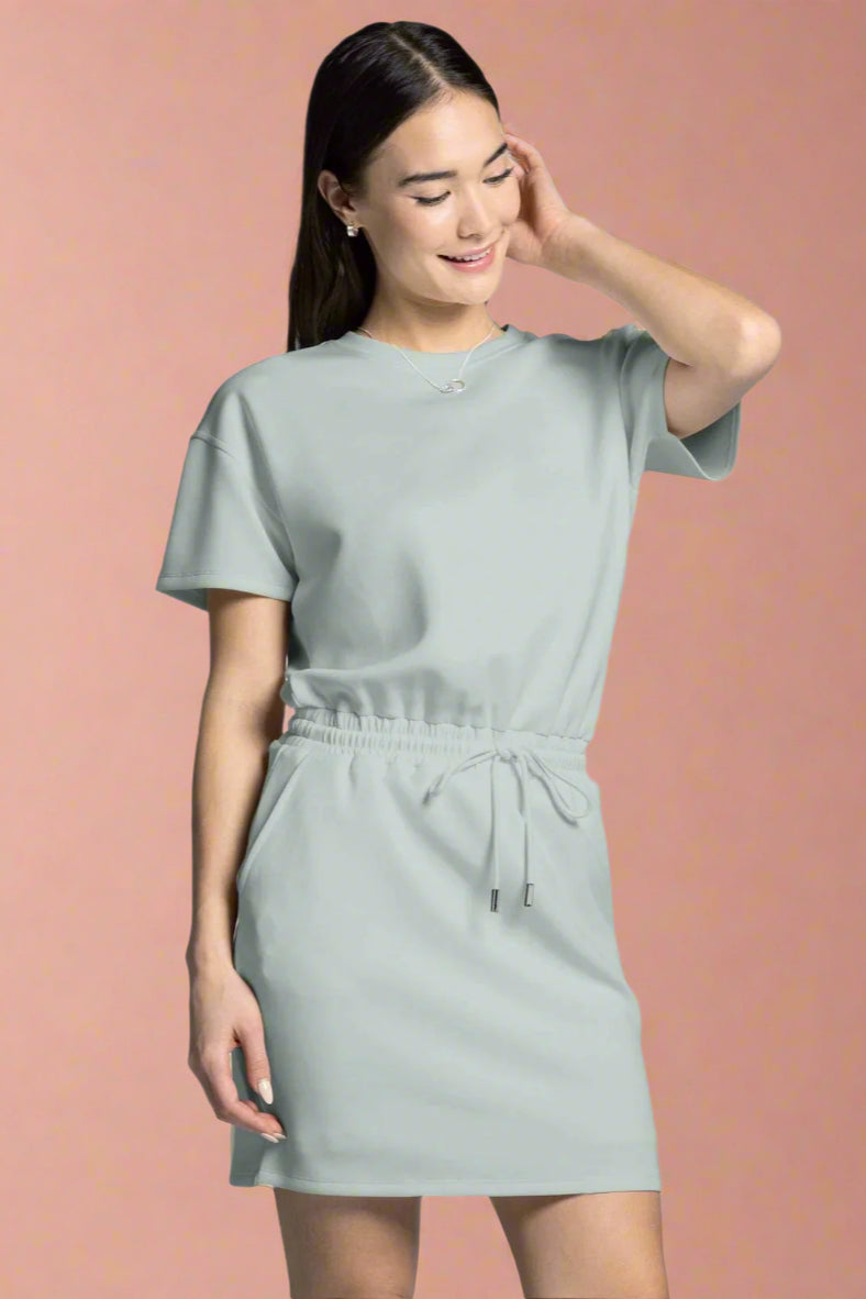 Millie Tie Waist Dress - Dusty Jade