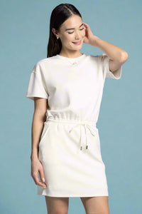 Millie Tie Waist Dress - White