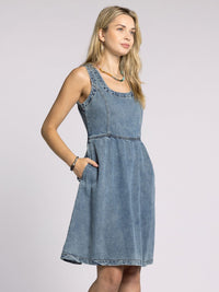 Monie Denim Dresst Dress - Grace Wash