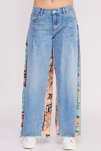 Boho Paneled Flare Jeans