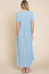 Gingham Poplin Dress Blue