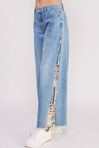 Boho Paneled Flare Jeans