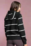 Turner Lightweight Hoodie - Black Ivory Stripe