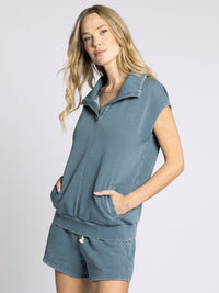 Olson Collared V-Neck - Blue Mirage