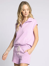 Olson Collared V-Neck - Orchid