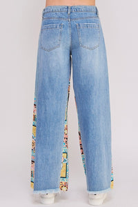 Boho Paneled Flare Jeans
