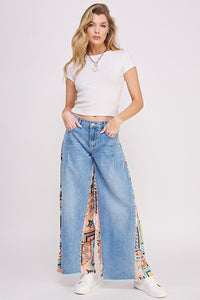 Boho Paneled Flare Jeans