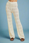 Open Knit Pants - White