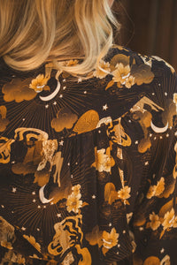 Starry Black Print Chance Maxi