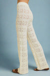 Open Knit Pants - White
