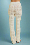 Open Knit Pants - White