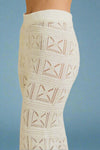 Open Knit Pants - White