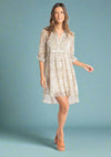 Paisley Long Sleeve Collared Mini Dress