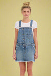 Mid Waisted Mini Skirtall - Medium Wash