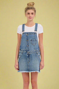 Mid Waisted Mini Skirtall - Medium Wash