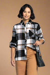 Kacey Flannel Shirt - Black Plaid