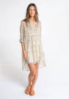 Paisley Long Sleeve Collared Mini Dress