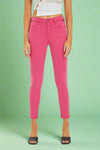 Mid Rise Crop Skinny - Raspberry
