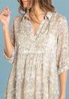 Paisley Long Sleeve Collared Mini Dress