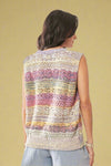 Crochet Sleeveless Vest - Multi