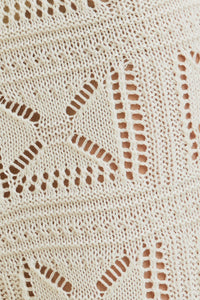Open Knit Pants - White