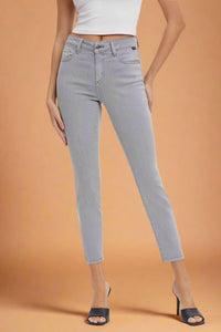Mid Rise Crop Skinny - Grey