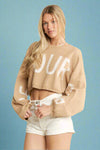 Be Yourself Reversible Sweater Crop Top - Oatmeal