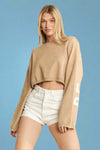 Be Yourself Reversible Sweater Crop Top - Oatmeal