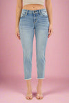 Mid Rise Crop Skinny - Medium Wash