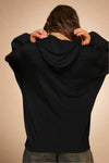 Zip Up Hoodie Black