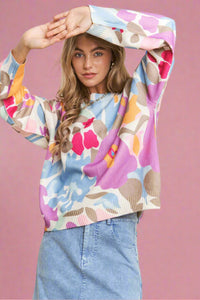 Abstract Multi Color Sweater
