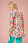 Babydoll Top Bright Floral - Purple