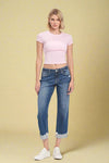 Mid Rise Cuffed Boyfriend Jeans LV3