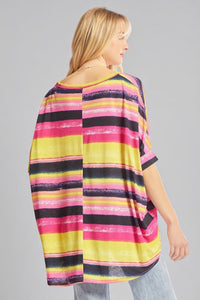 Oversized Hazy Sunset Top - Multi