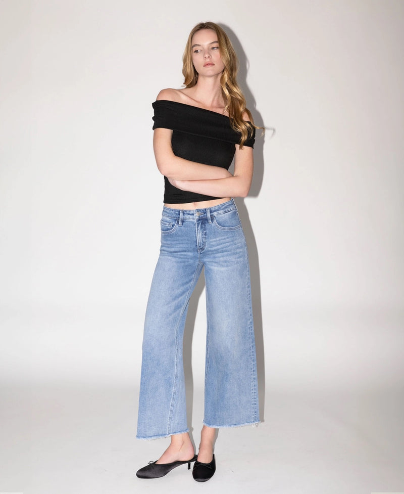 Tummy Control High Rise Wide Leg Jeans - LV4