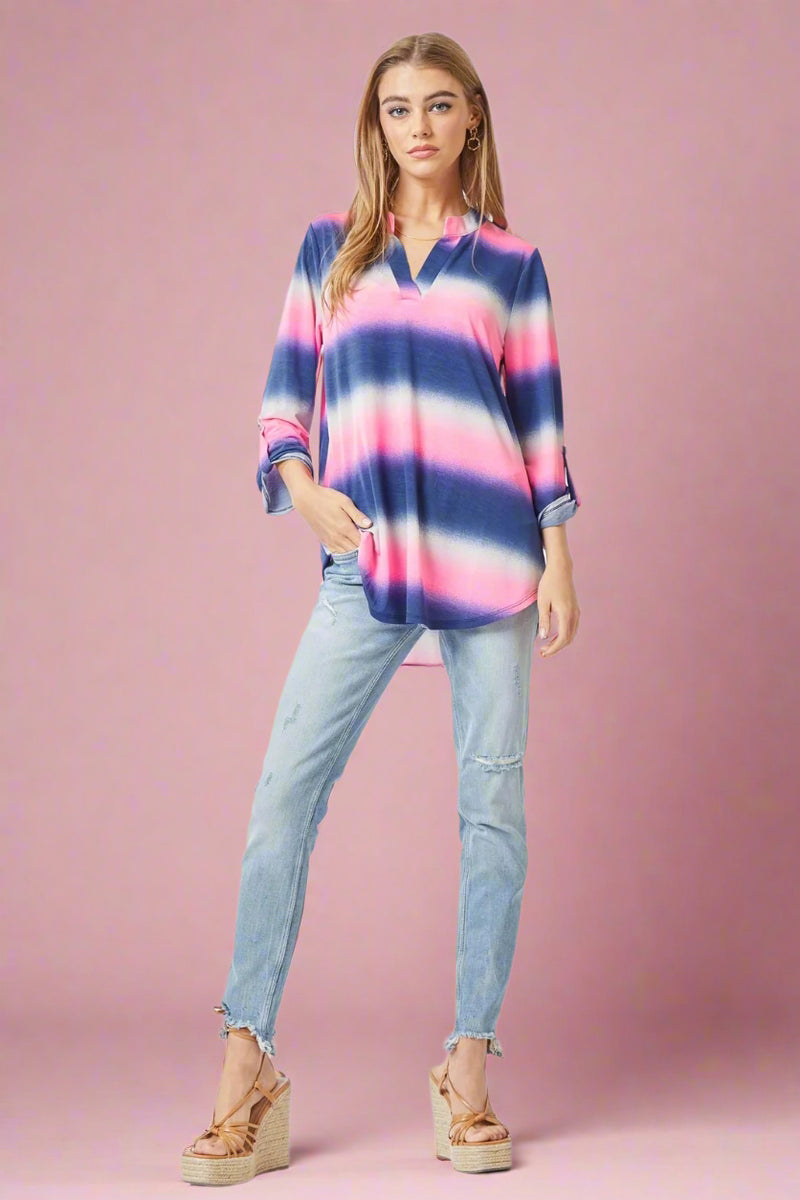 Lizzy Top - Blue Multi