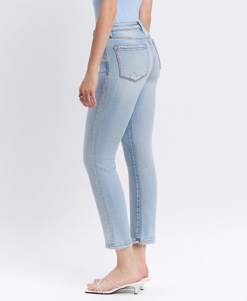 Tummy Control High Rise Straight Jeans - LV5