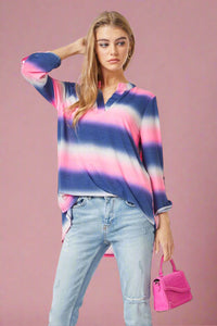 Lizzy Top - Blue Multi